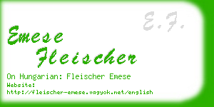 emese fleischer business card